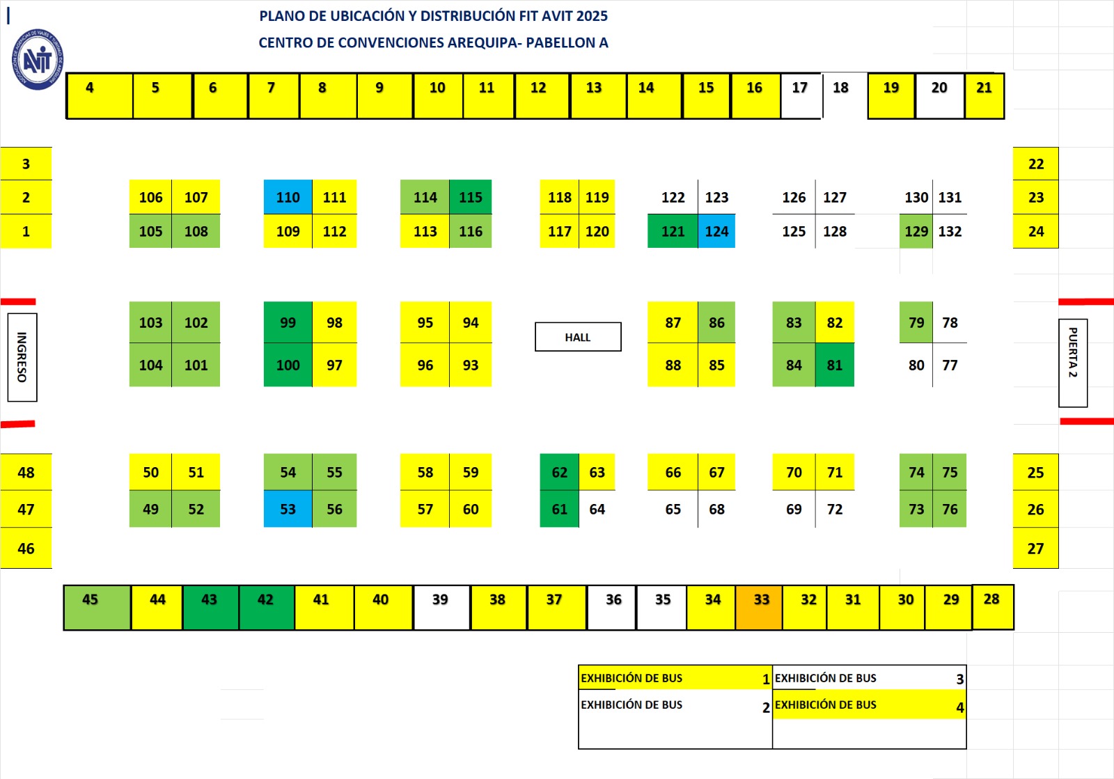 Plano de stands FIT AVIT 2025